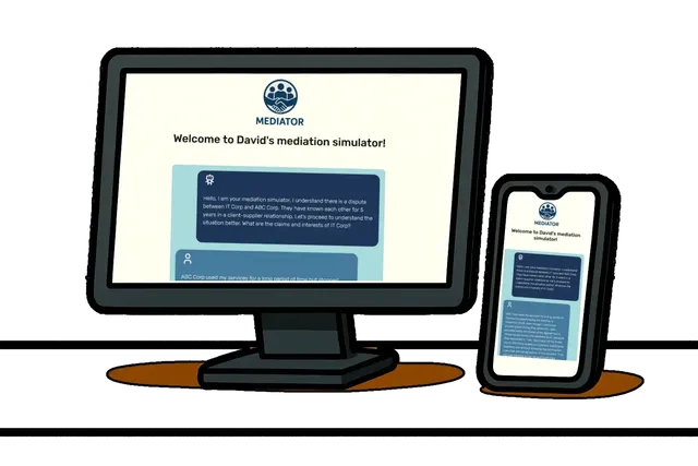 AI mediation assistant preparing both parties before the session